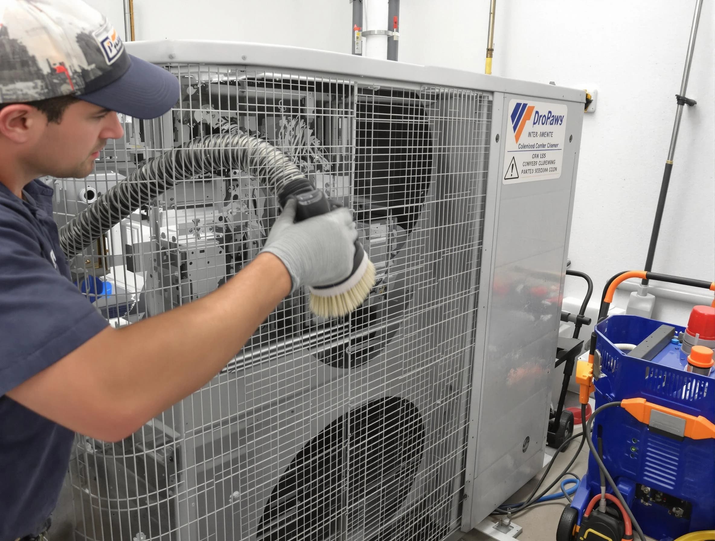 Vinings Air Duct Cleaning specialist performing precision AC coil cleaning for improved system performance in Vinings