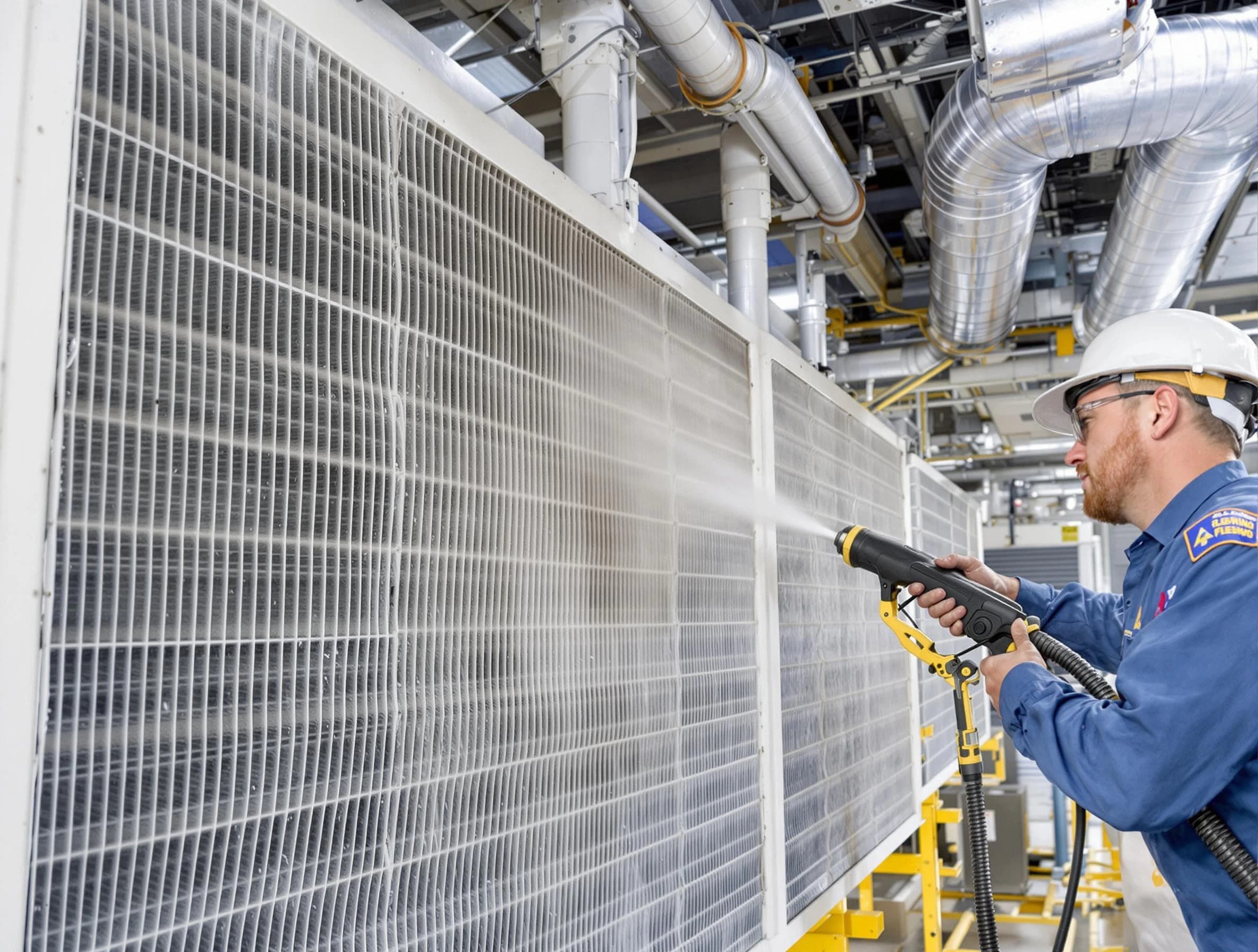 Professional commercial coil cleaning by Vinings Air Duct Cleaning in Vinings